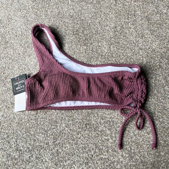 Salt and Cove Swim Bikini Womens Bandeau One Shoulder Ribbed textured sz S Small - Picture 3 of 7